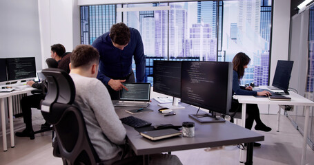 Business Team Working On Computer