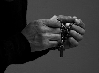  people praying to god with black background stock image stock photo