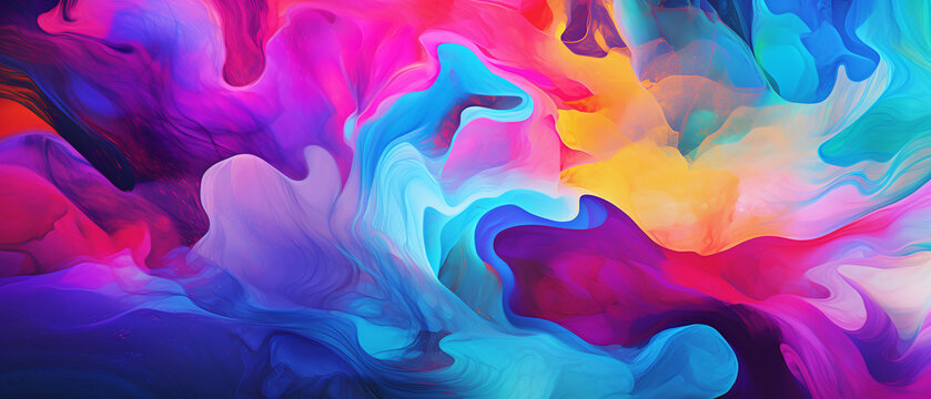 Abstract watercolor background, flowing and blending colors.
