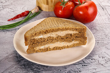 Club sandwich with Tuna fish