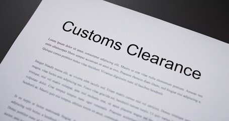 Customs Clearance And Import Duty Concept