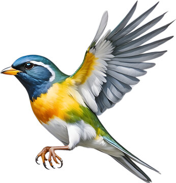 Close-up image of a Tropical parula bird. 