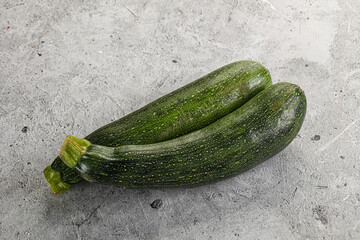 Raw young small green zucchini