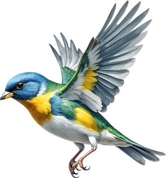 Close-up image of a Tropical parula bird. 
