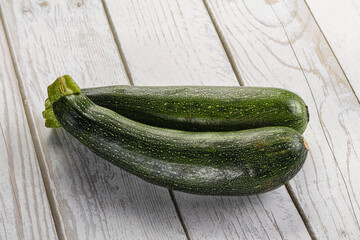Raw young small green zucchini