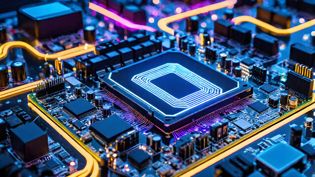 generative AI processor computer hardware with modern electrical pathways