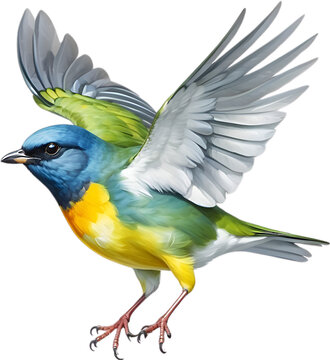 Close-up image of a Tropical parula bird. 
