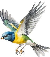 Fototapeta premium Close-up image of a Tropical parula bird. 