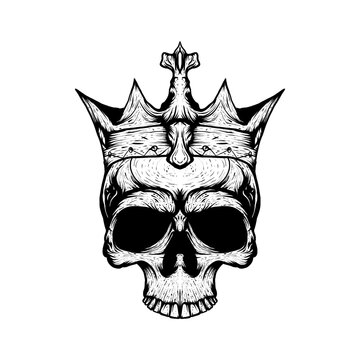 skull with a crown