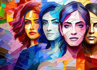 Luminescent Tapestry: Shattering Stereotypes for Women Worldwide