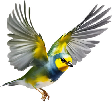 Close-up image of a Tropical parula bird. 