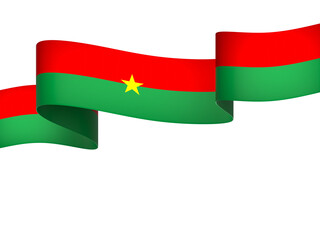 Burkina Faso flag element design national independence day banner ribbon png
