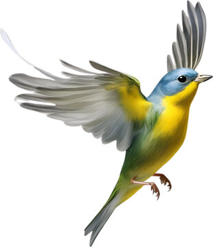 Close-up image of a Tropical parula bird. 
