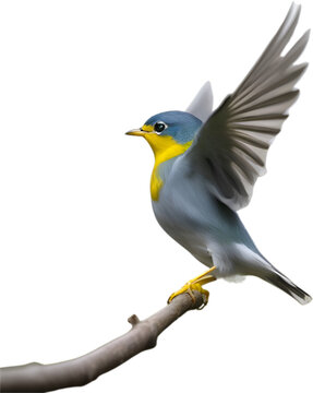 Close-up image of a Tropical parula bird. 