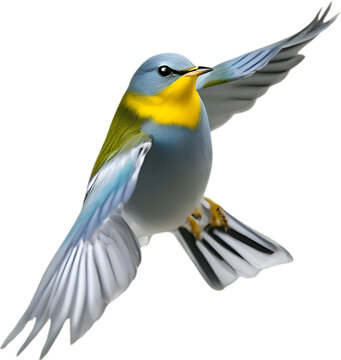 Close-up image of a Tropical parula bird. 