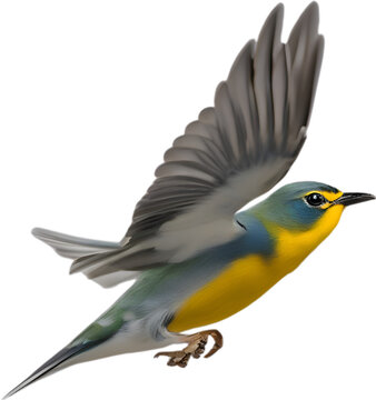 Close-up image of a Tropical parula bird. 