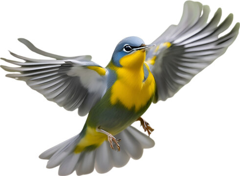 Close-up image of a Tropical parula bird. 