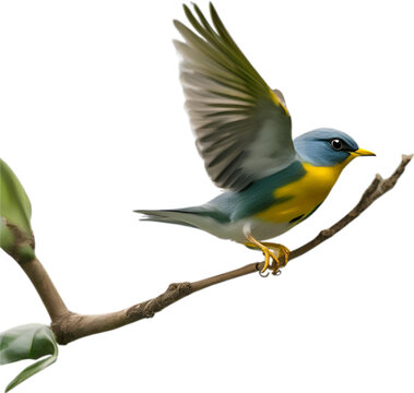 Close-up image of a Tropical parula bird. 