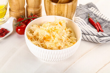 Homemade fermented cabbage Sauerkraut