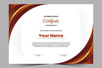 illustration vector graphic of gold and red certificate perfect for corporate certificate