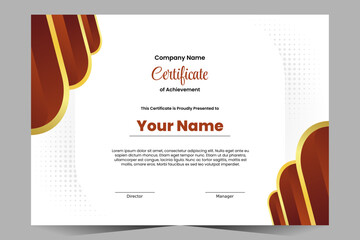 illustration vector graphic of gold and red certificate perfect for corporate certificate