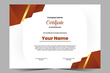 illustration vector graphic of gold and red certificate perfect for corporate certificate