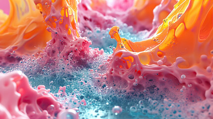 Beautiful background. Abstract organic shape reminiscent of coral in 3D style
