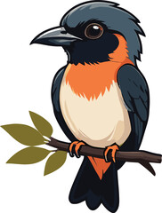 Fototapeta premium vector beautiful bird flat design .