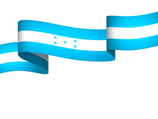 Honduras flag element design national independence day banner ribbon png
