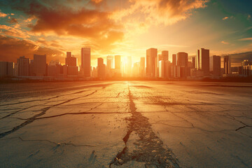 Heat-emitting concrete sprawling urban landscapes. Intense heat waves as environmental consequences of rapid urbanization.