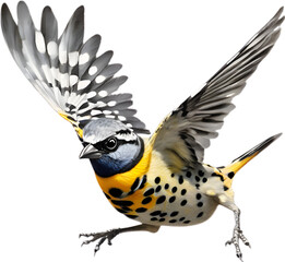 Close-up image of a Spotted pardalote bird. 