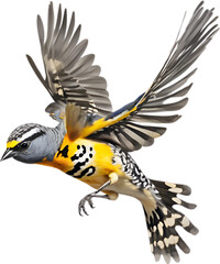 Fototapeta premium Close-up image of a Spotted pardalote bird. 