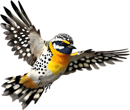 Close-up image of a Spotted pardalote bird. 