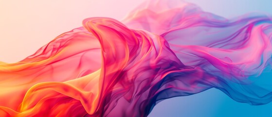 Abstract Colorful Fabric Waves Background