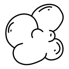 comic explosions hand-drawn doodle outline white elements