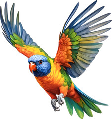Fototapeta premium Close-up image of a Rainbow Lorikeet bird. 
