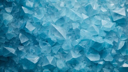 Ice cubes on a blue background. Blue ice background