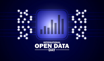 International Open Data Day. Holiday concept. Template for background, banner, card, poster with text inscription. Vector illustration