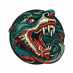 GREEN DRAGON 2 VECTOR MASCOT