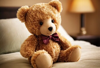 teddy bear on the couch