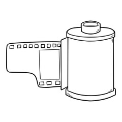 film roll illustration outline isolated vector