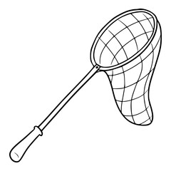 bug net illustration outline isolated vector 