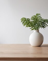 plant in a vase on the table