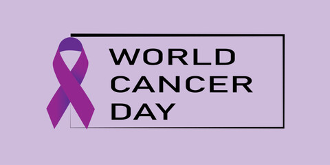 World Cancer Day Banner Background Illustration	
