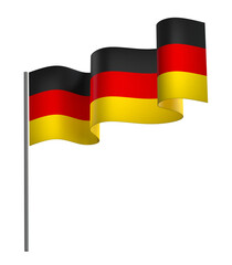 Germany flag element design national independence day banner ribbon png
