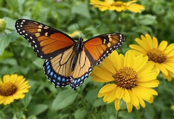 Obraz premium monarch butterfly on flower