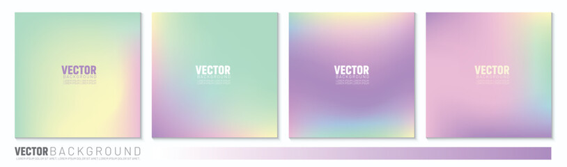 Soft Yellow, Mint, Pink, and Purple color gradient background. Social media post design