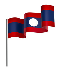 Laos flag element design national independence day banner ribbon png
