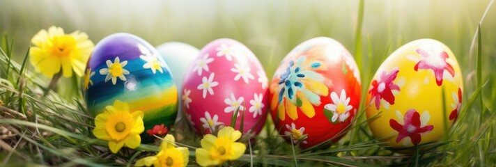 Fototapeta na wymiar Easter Painted Eggs