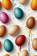 seamless background with eggs